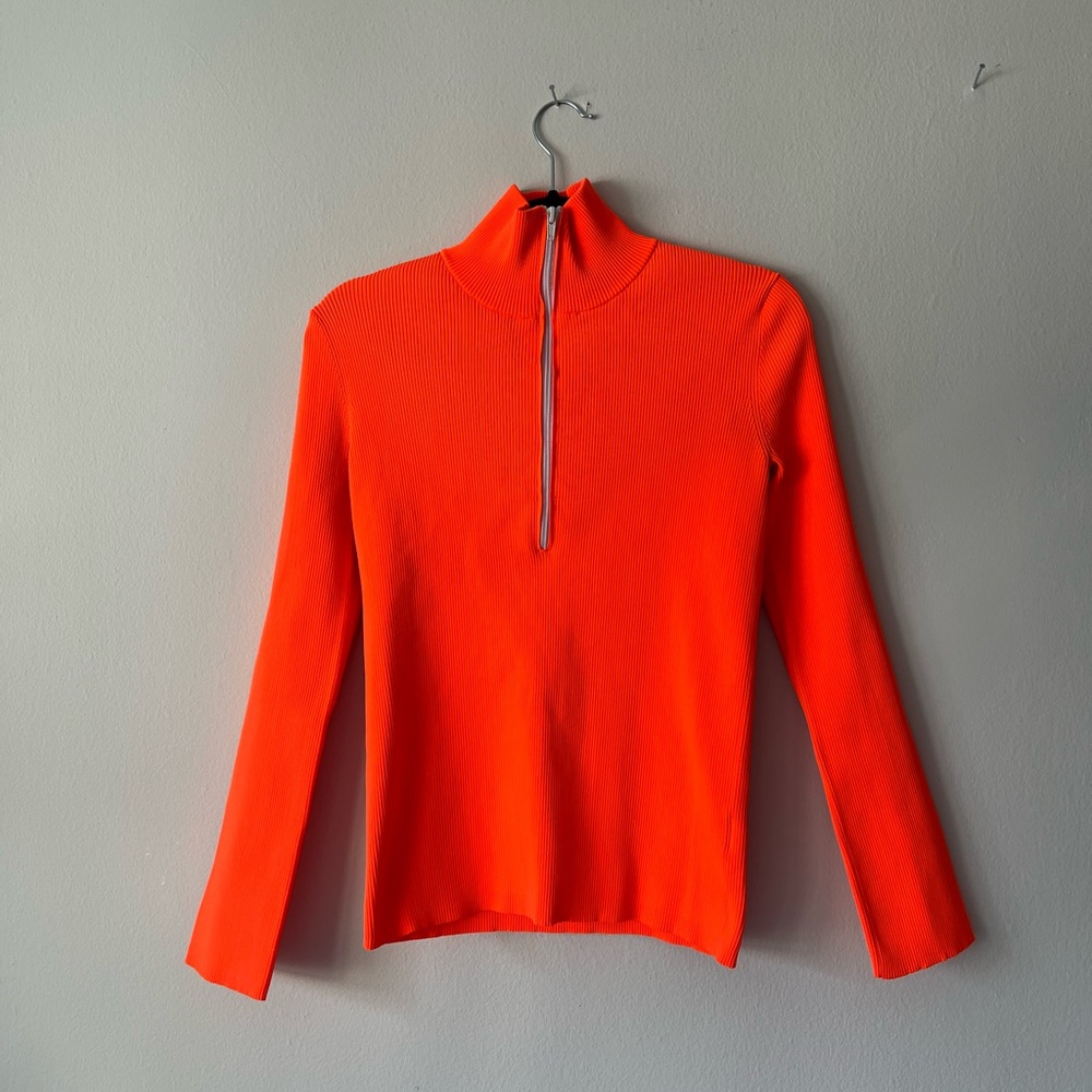 TIBI Neoprene like half zip